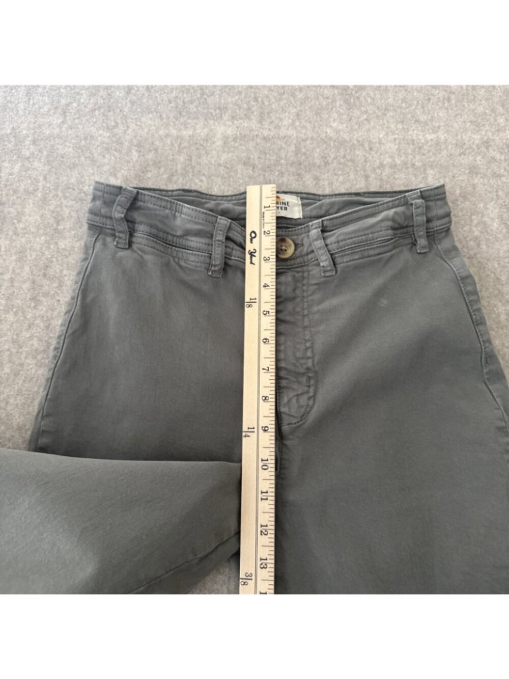 Marine Layer Bridget Wide Leg Crop Pants Womens 4 Slate Gray Cotton Stretch - Picture 7 of 16